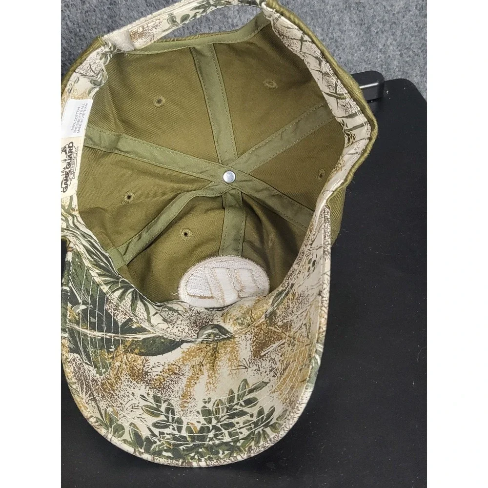 GameGuard Outdoors Hat Men OS Olive Green Embroidered Logo Camo Bill Hunting Cap
